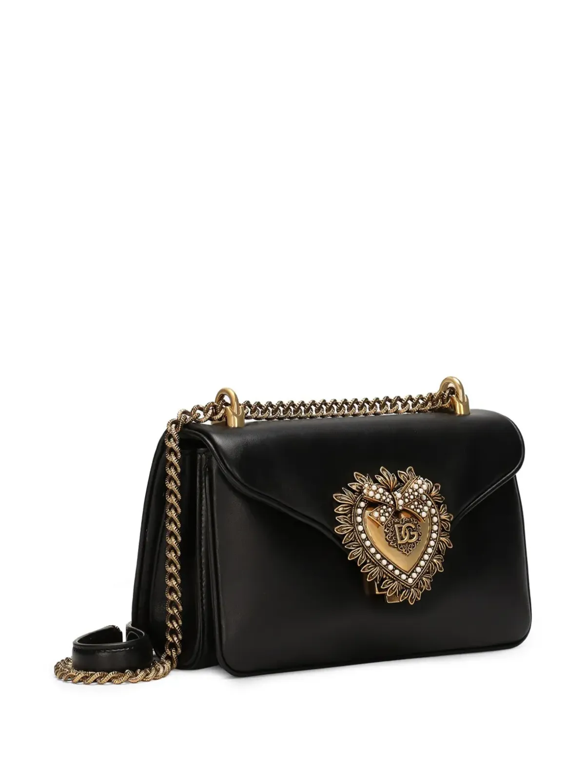 Dolce & Gabbana ミディアム Devotion レザー クロスボディ バッグ - ブラック - 画像3