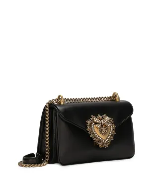 Dolce & Gabbana ミディアム Devotion レザー クロスボディ バッグ - ブラック - サムネイル3