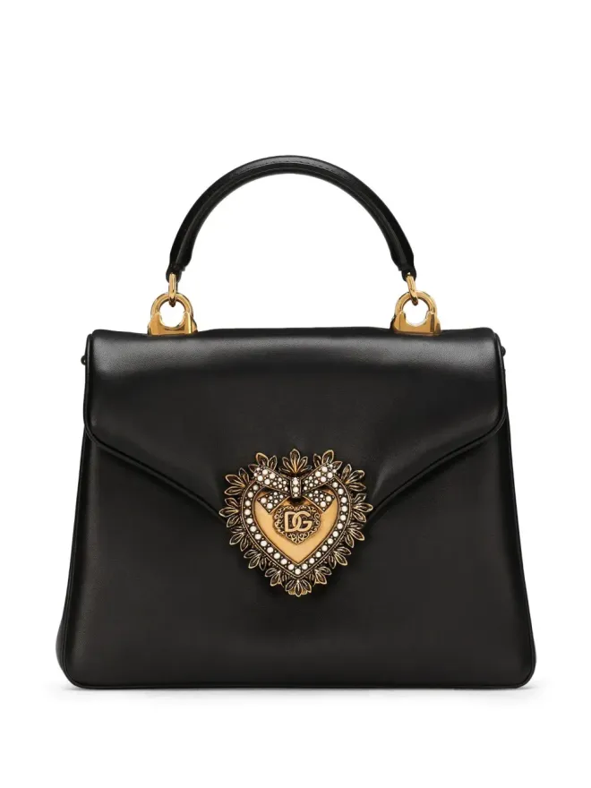 Dolce & Gabbana Dolce & Gabbana Devotion レザー トートバッグ - ブラックの商品画像