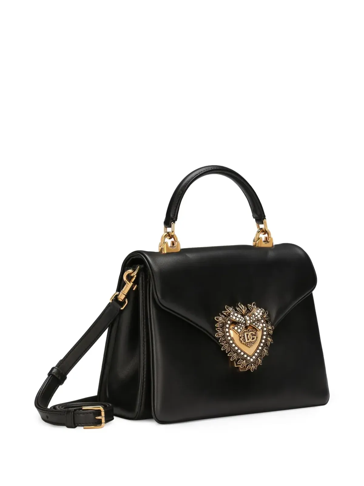 Dolce & Gabbana Devotion レザー トートバッグ - ブラック - 画像4
