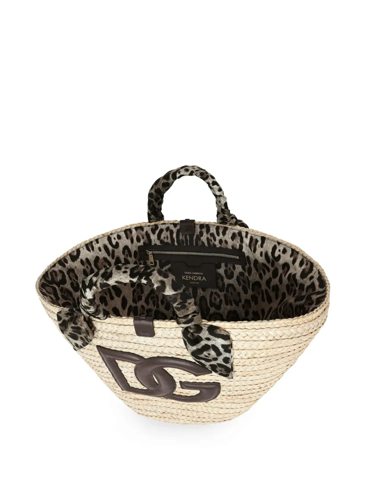 Dolce & Gabbana ミディアム Kendra ロゴパッチ トートバッグ - ナチュラル - 画像5