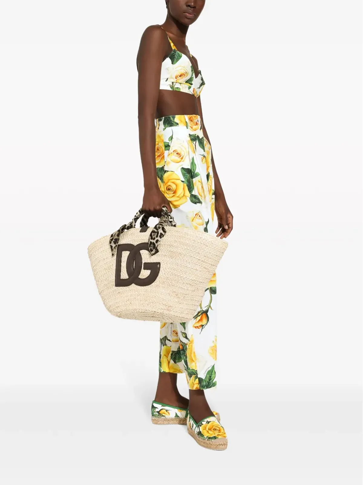 Dolce & Gabbana ミディアム Kendra ロゴパッチ トートバッグ - ナチュラル - 画像2