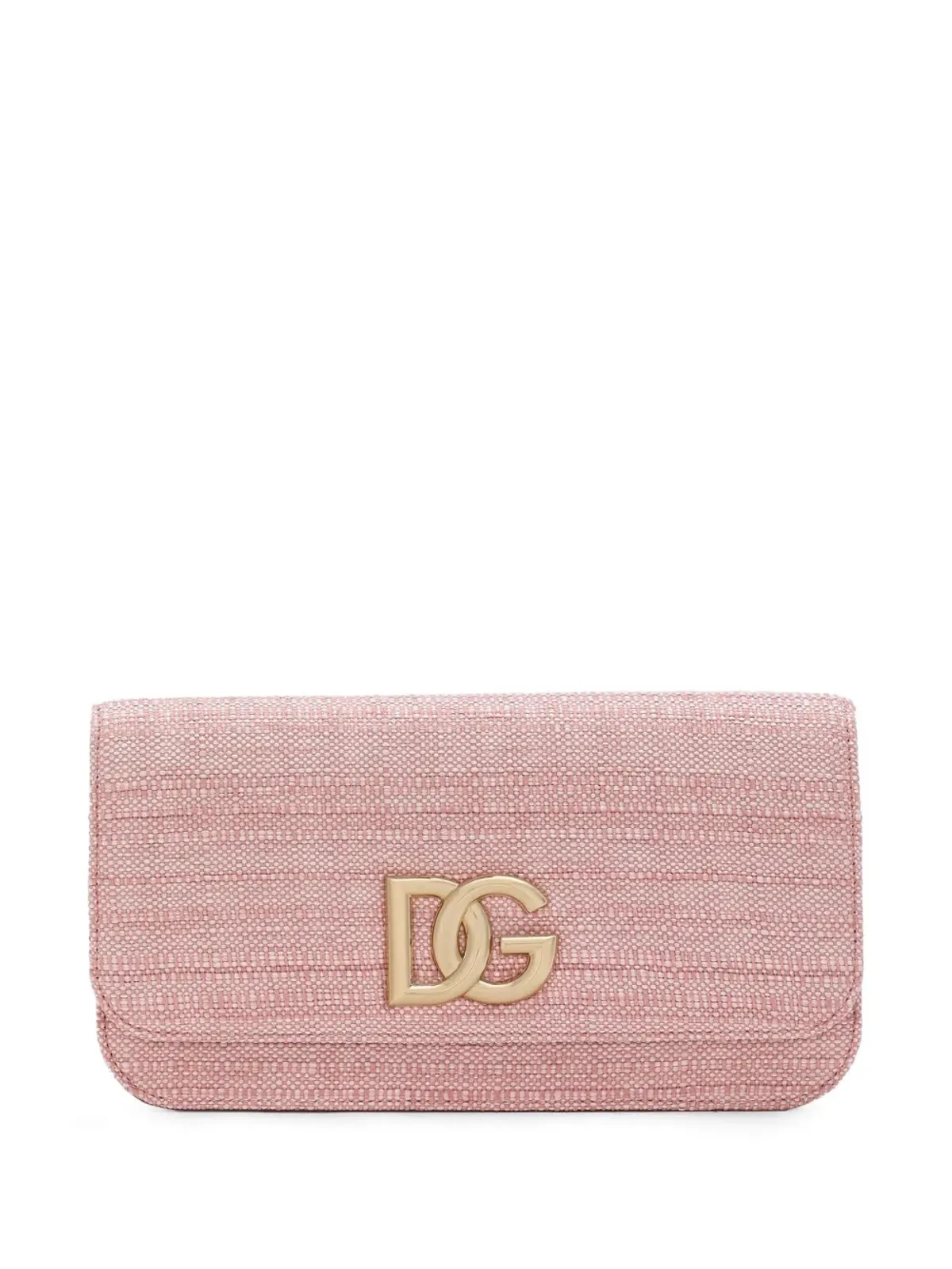 Dolce & Gabbana ロゴプレート クラッチバッグ ピンク - 画像1