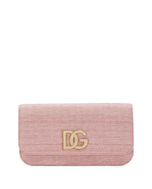 Dolce & Gabbana ロゴプレート クラッチバッグ ピンク - サムネイル1