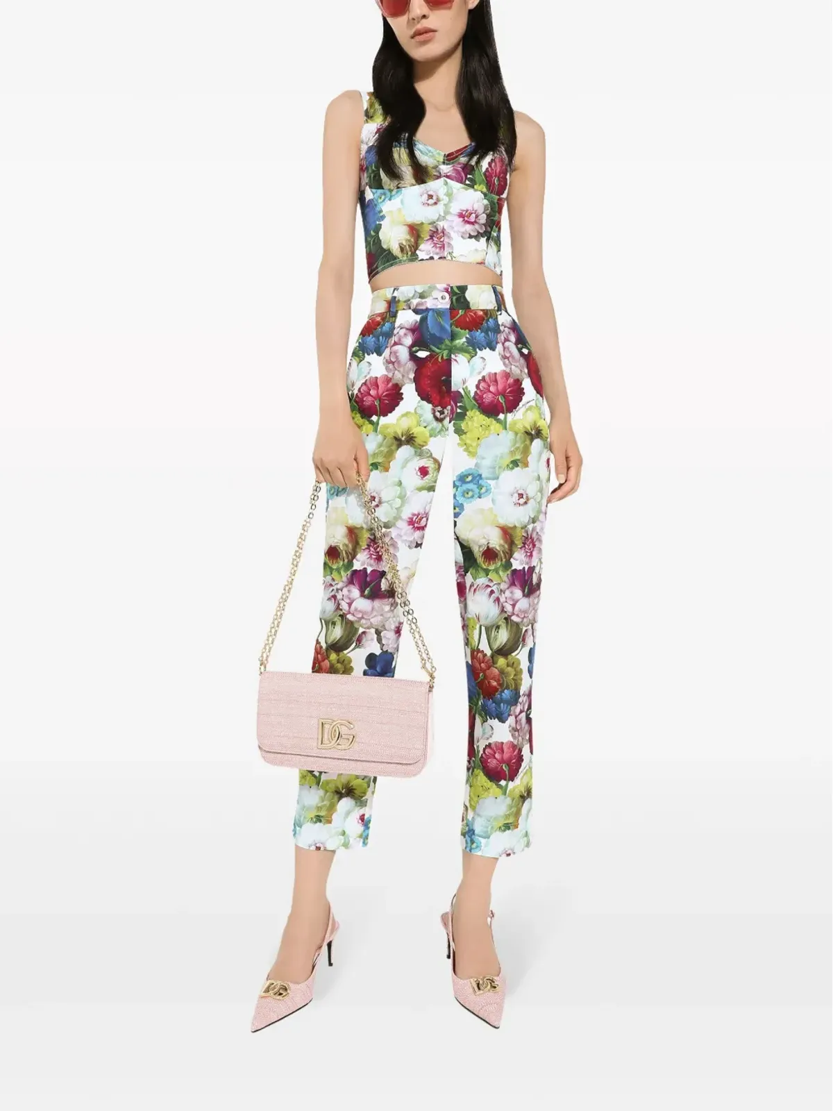 Dolce & Gabbana ロゴプレート クラッチバッグ ピンク - 画像2