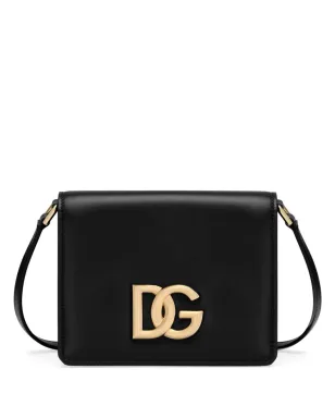 Dolce & Gabbana ロゴプレート付きレザー クロスボディバッグ - ブラック - サムネイル1
