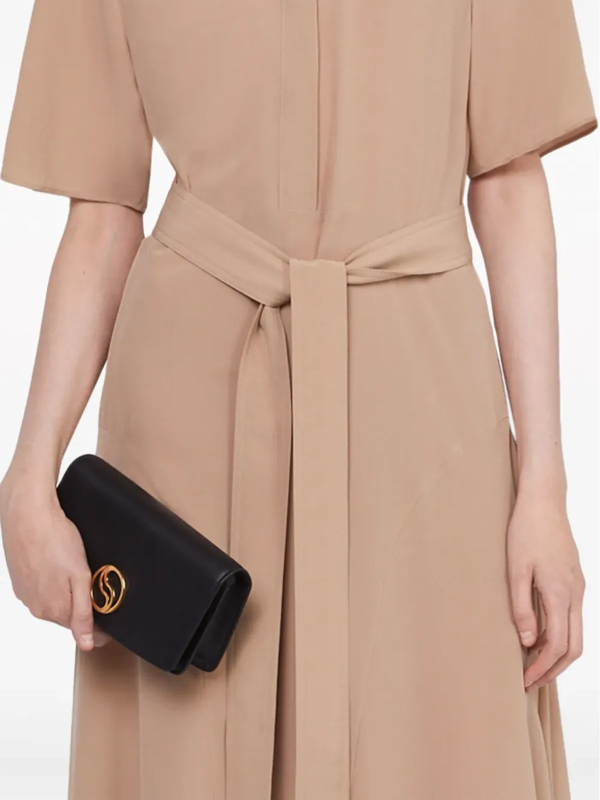 Stella McCartney シルクシャツミディドレス - ニュートラルカラー - 画像4