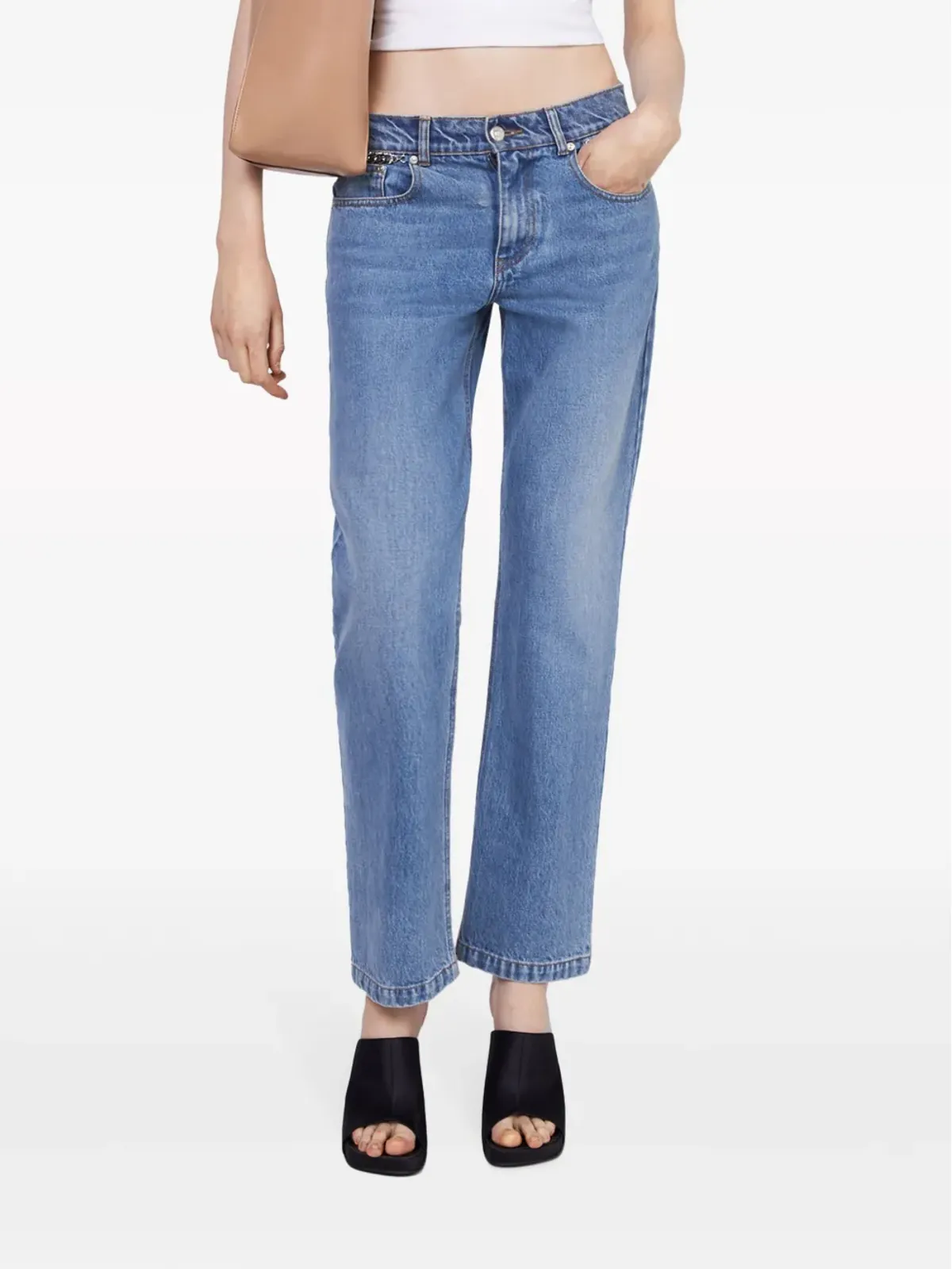 Stella McCartney ファラベラチェーン ストレートジーンズ - 画像4
