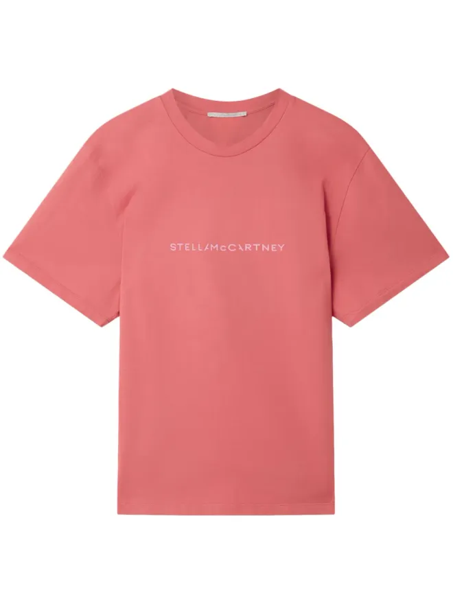 Stella McCartney Stella McCartney ステラ アイコニックス ロゴプリント Tシャツ ピンクの商品画像