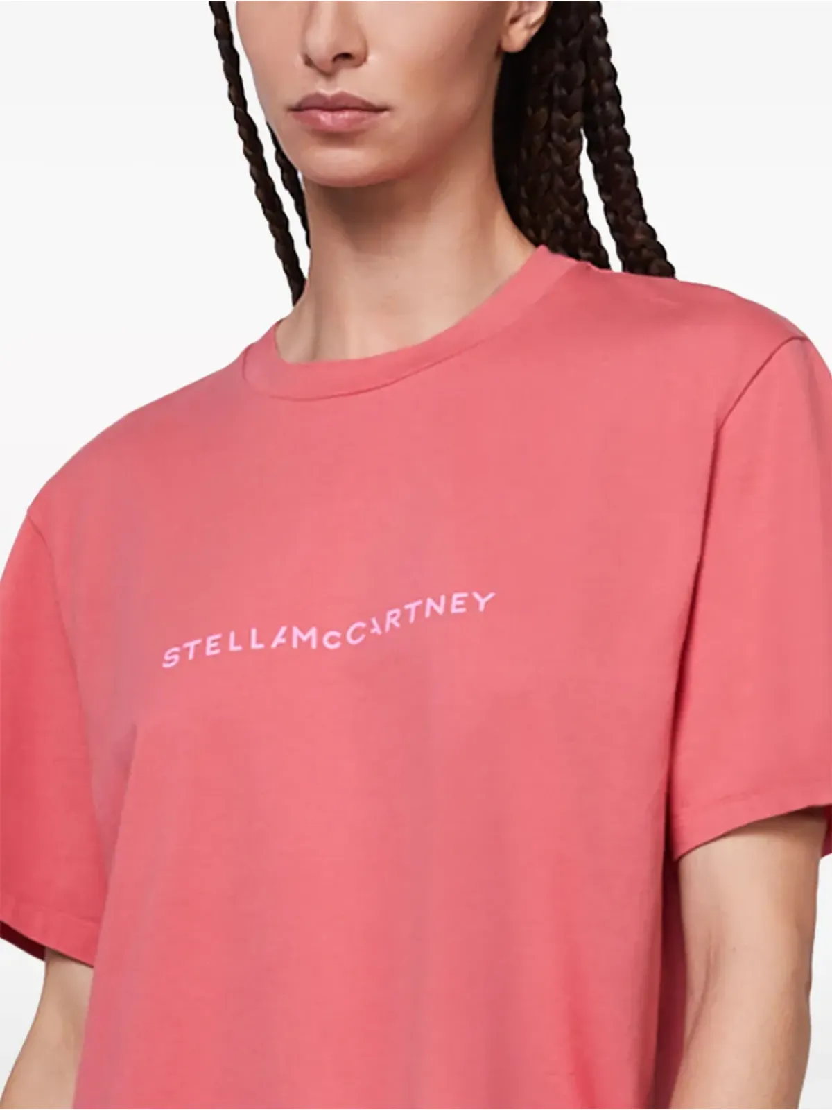 Stella McCartney ステラ アイコニックス ロゴプリント Tシャツ ピンク - 画像4