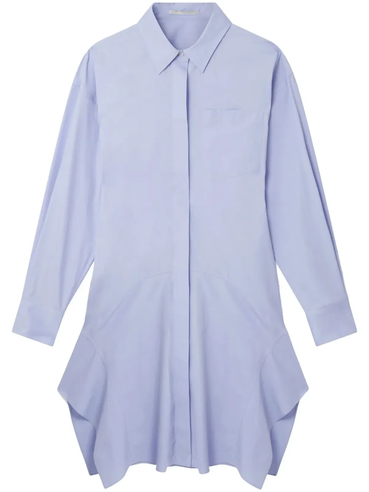 Stella McCartney バナナスリーブ コットン シャツドレス - ブルー - 画像1