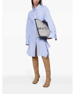 Stella McCartney バナナスリーブ コットン シャツドレス - ブルー - サムネイル2