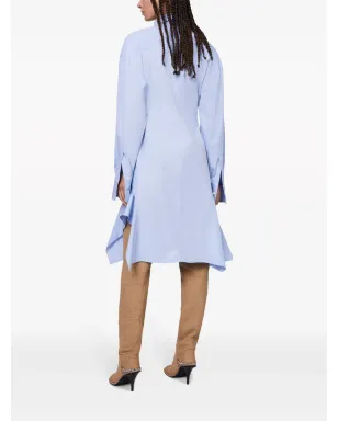 Stella McCartney バナナスリーブ コットン シャツドレス - ブルー - サムネイル3