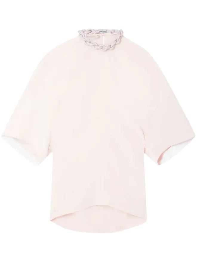 Stella McCartney Stella McCartney ファラベラ クリスタル装飾の ブラウス - ニュートラルカラーの商品画像