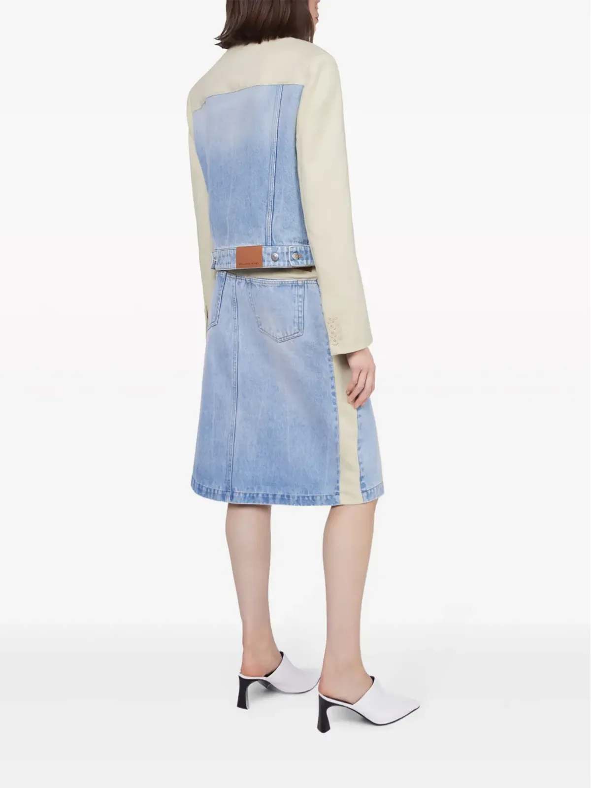 Stella McCartney ツートーン パネルデニムジャケット - ブルー - 画像3