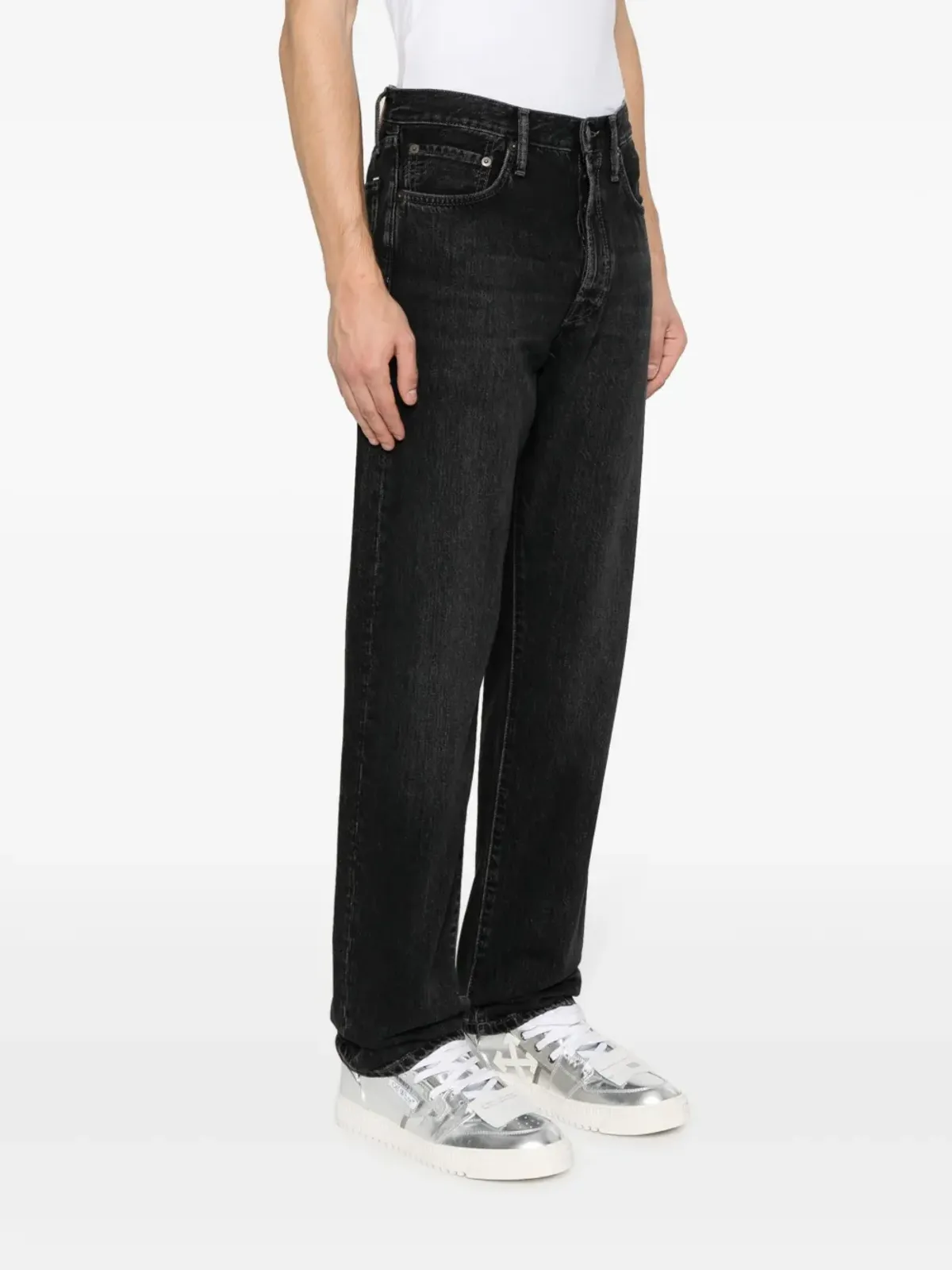 Acne Studios ミッドライズストレートジーンズ - ブラック - 画像3