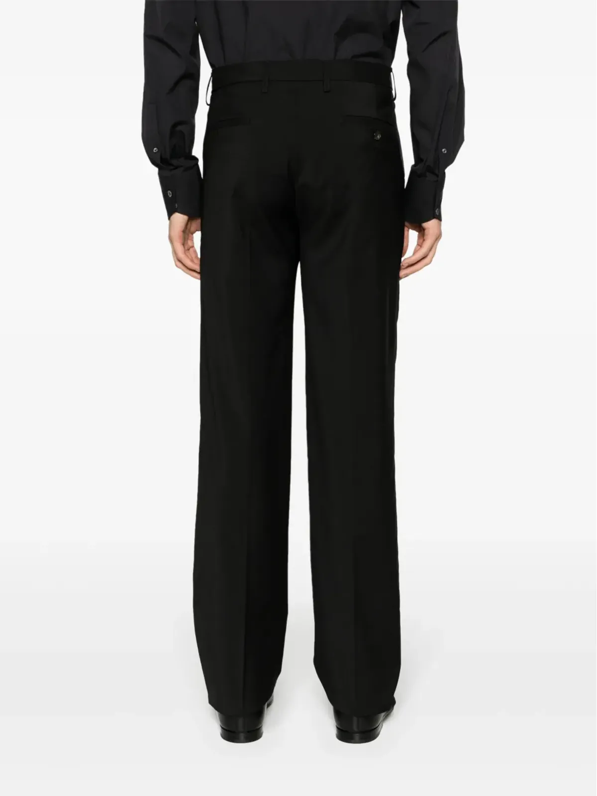 ETRO バージンウール テーラードパンツ ブラック - 画像4