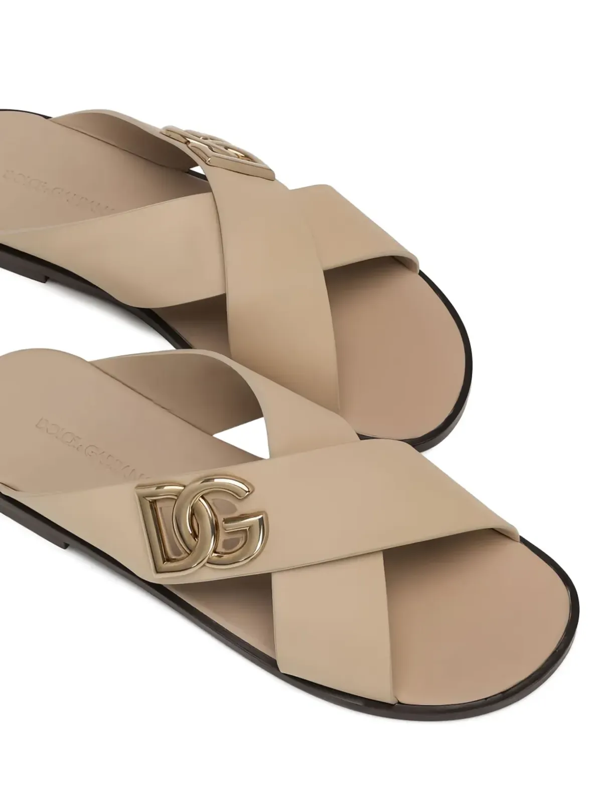 Dolce & Gabbana DG-logo レザーサンダル - ニュートラルカラー - 画像5
