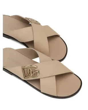 Dolce & Gabbana DG-logo レザーサンダル - ニュートラルカラー - サムネイル5