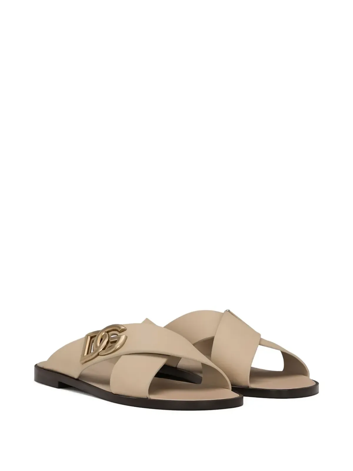Dolce & Gabbana DG-logo レザーサンダル - ニュートラルカラー - 画像2