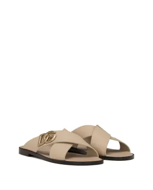 Dolce & Gabbana DG-logo レザーサンダル - ニュートラルカラー - サムネイル2