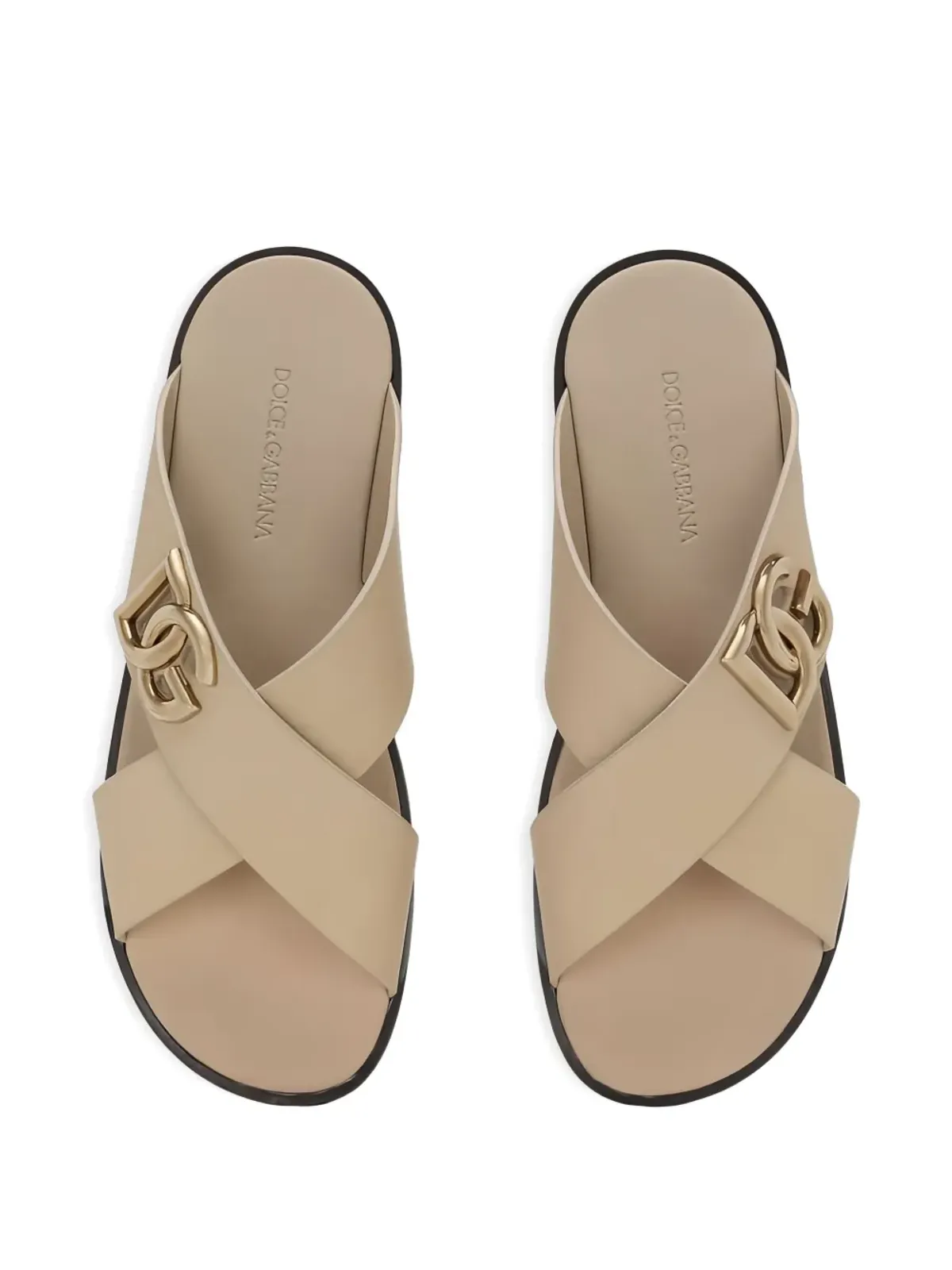 Dolce & Gabbana DG-logo レザーサンダル - ニュートラルカラー - 画像4