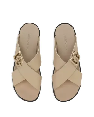 Dolce & Gabbana DG-logo レザーサンダル - ニュートラルカラー - サムネイル4