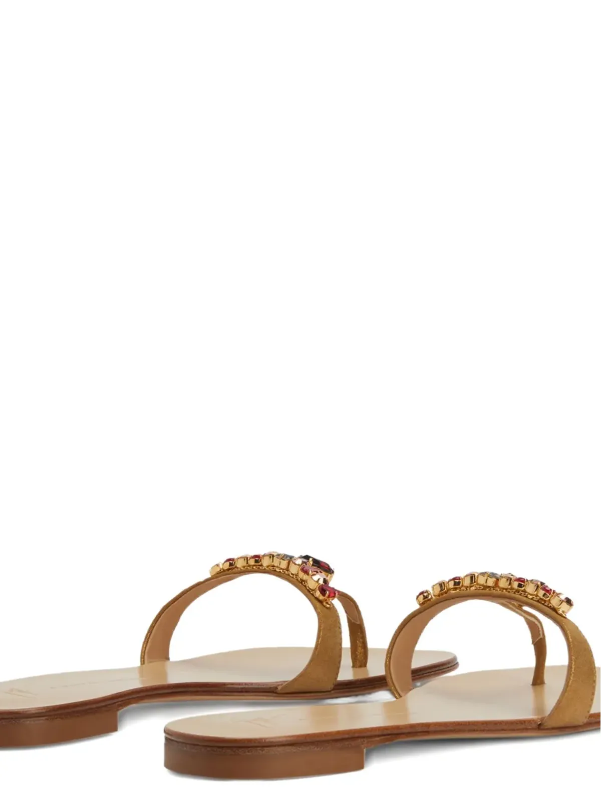 Giuseppe Zanotti Katisha ビジュー付きトングサンダル - ブラウン - 画像4