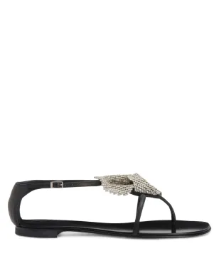 Giuseppe Zanotti Calla Flowers サンダル - ブラック - サムネイル1