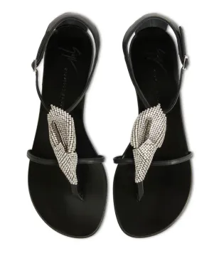 Giuseppe Zanotti Calla Flowers サンダル - ブラック - サムネイル4