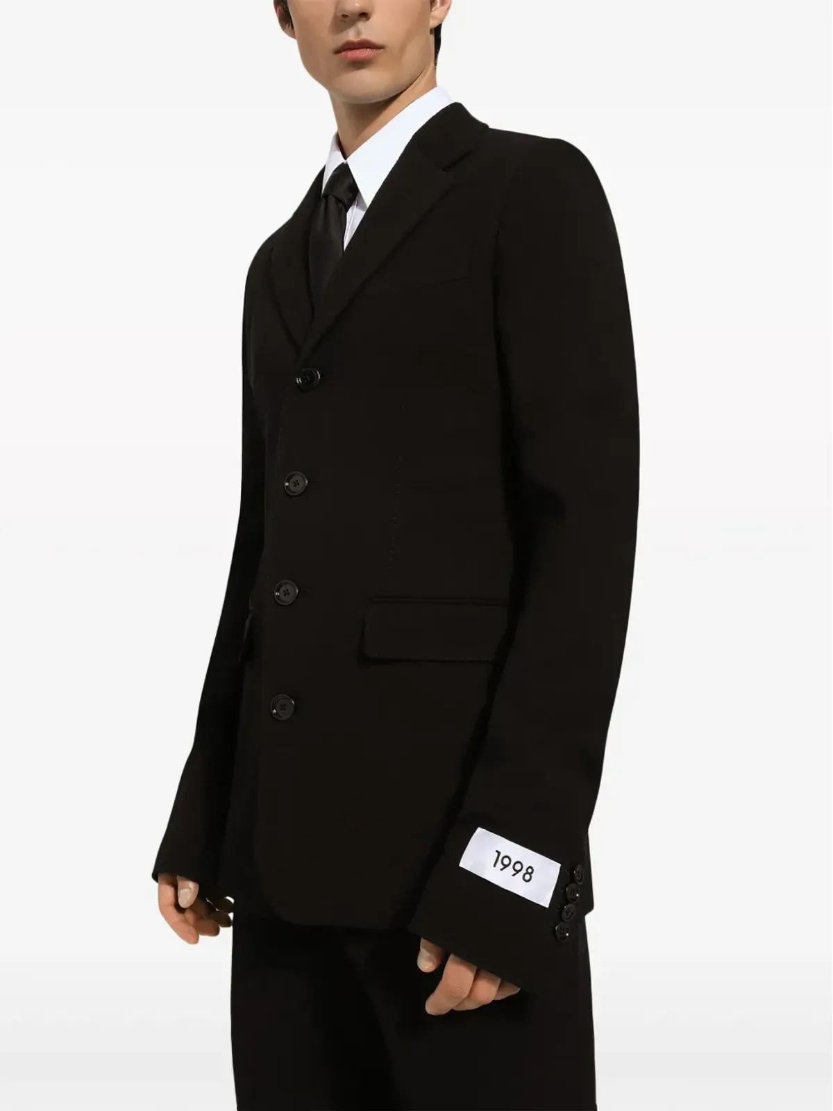 Dolce & Gabbana シングルブレスト コットンブレンド ブレザー - ブラック - 画像5