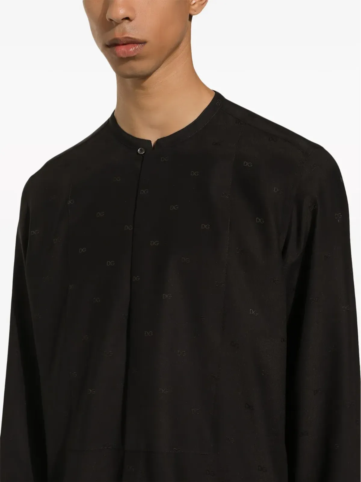 Dolce & Gabbana ロゴプリント シルク シャツ - 画像5