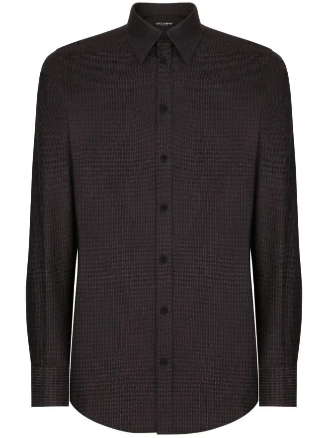 Dolce & Gabbana Dolce & Gabbana マイクロドット柄 シャツ ブラックの商品画像
