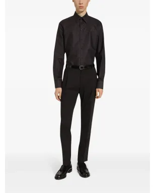 Dolce & Gabbana マイクロドット柄 シャツ ブラック - サムネイル3