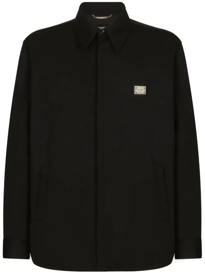 Dolce & Gabbana Dolce & Gabbana ロゴプレート シャツジャケット - ブラックの商品画像