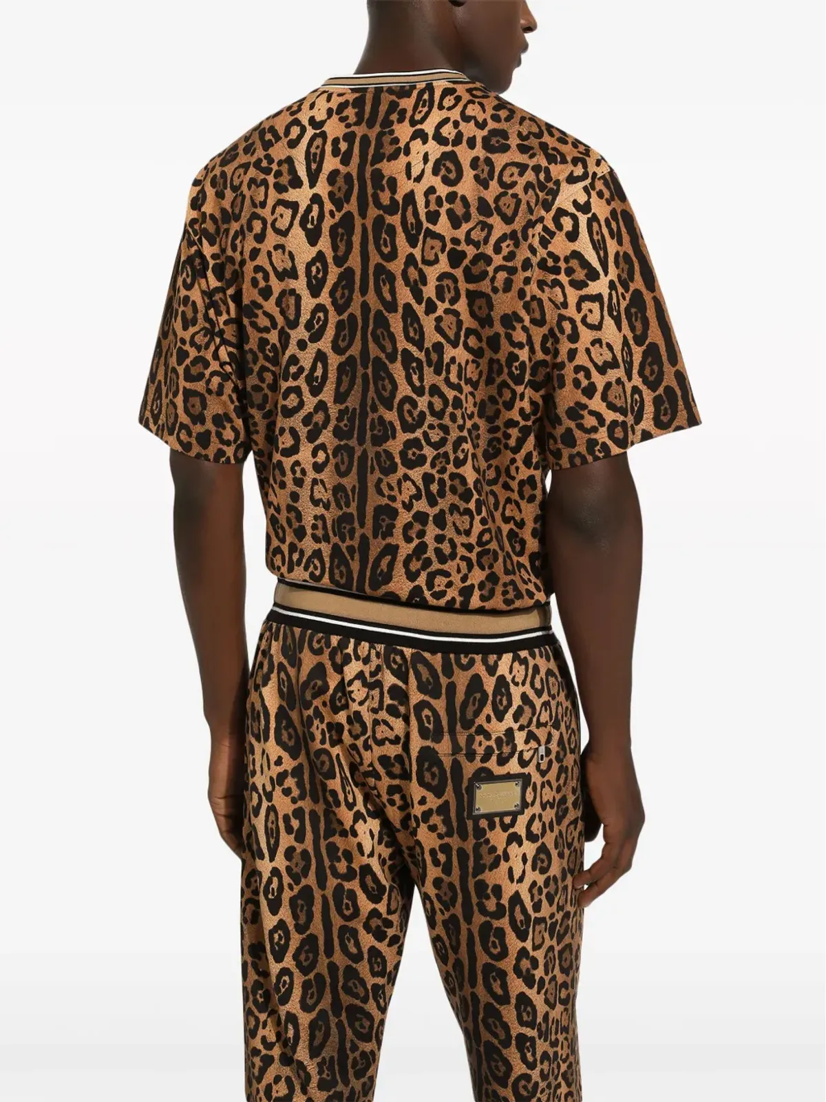 Dolce & Gabbana ヒョウ柄コットン Tシャツ - ブラウン - 画像4