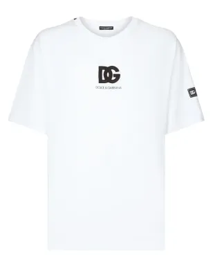 Dolce & Gabbana ロゴアップリケ コットン Tシャツ - ホワイト - サムネイル1