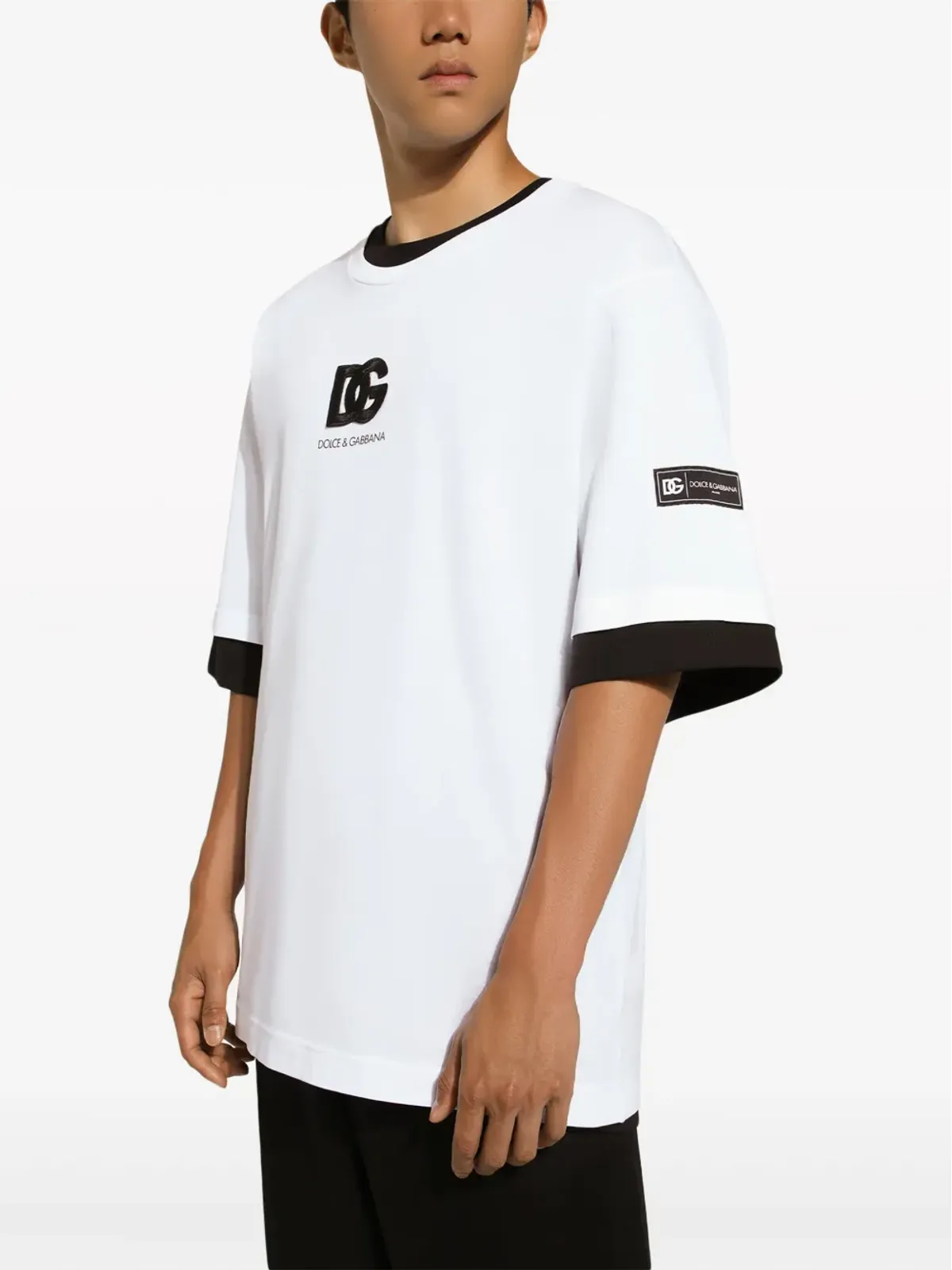 Dolce & Gabbana ロゴアップリケ コットン Tシャツ - ホワイト - 画像5