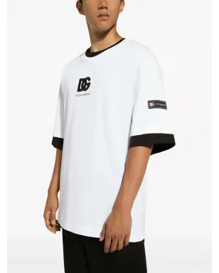 Dolce & Gabbana ロゴアップリケ コットン Tシャツ - ホワイト - サムネイル5