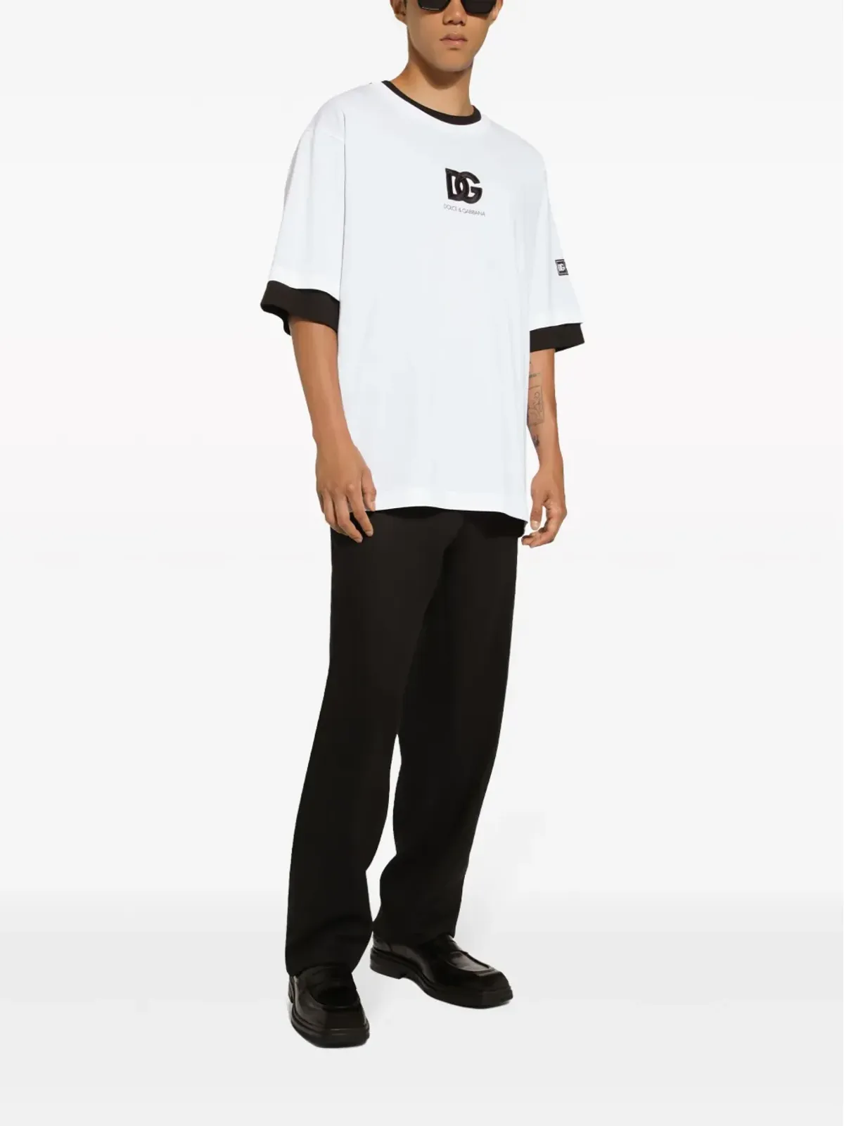 Dolce & Gabbana ロゴアップリケ コットン Tシャツ - ホワイト - 画像2