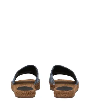 Dolce & Gabbana ロゴプレート付き デニム エスパドリーユ ブルー - サムネイル3