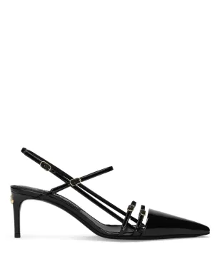 ビンテージ Dolce & Gabbana DGプラーク レザー パンプス - ブラック - サムネイル1