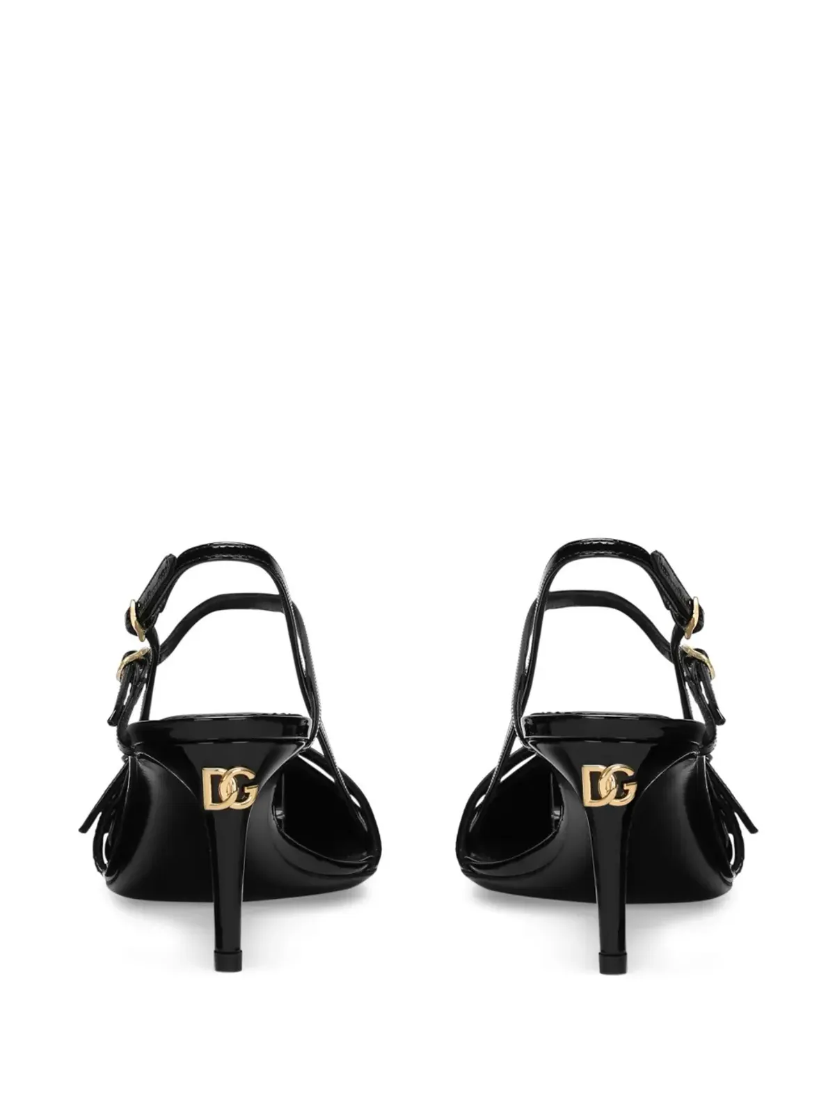 ビンテージ Dolce & Gabbana DGプラーク レザー パンプス - ブラック - 画像3