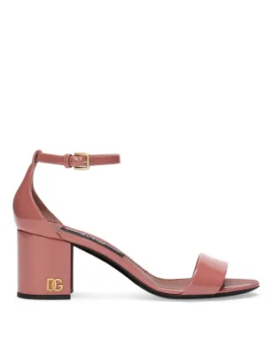Dolce & Gabbana DG パテントレザー サンダル - ピンク - サムネイル1