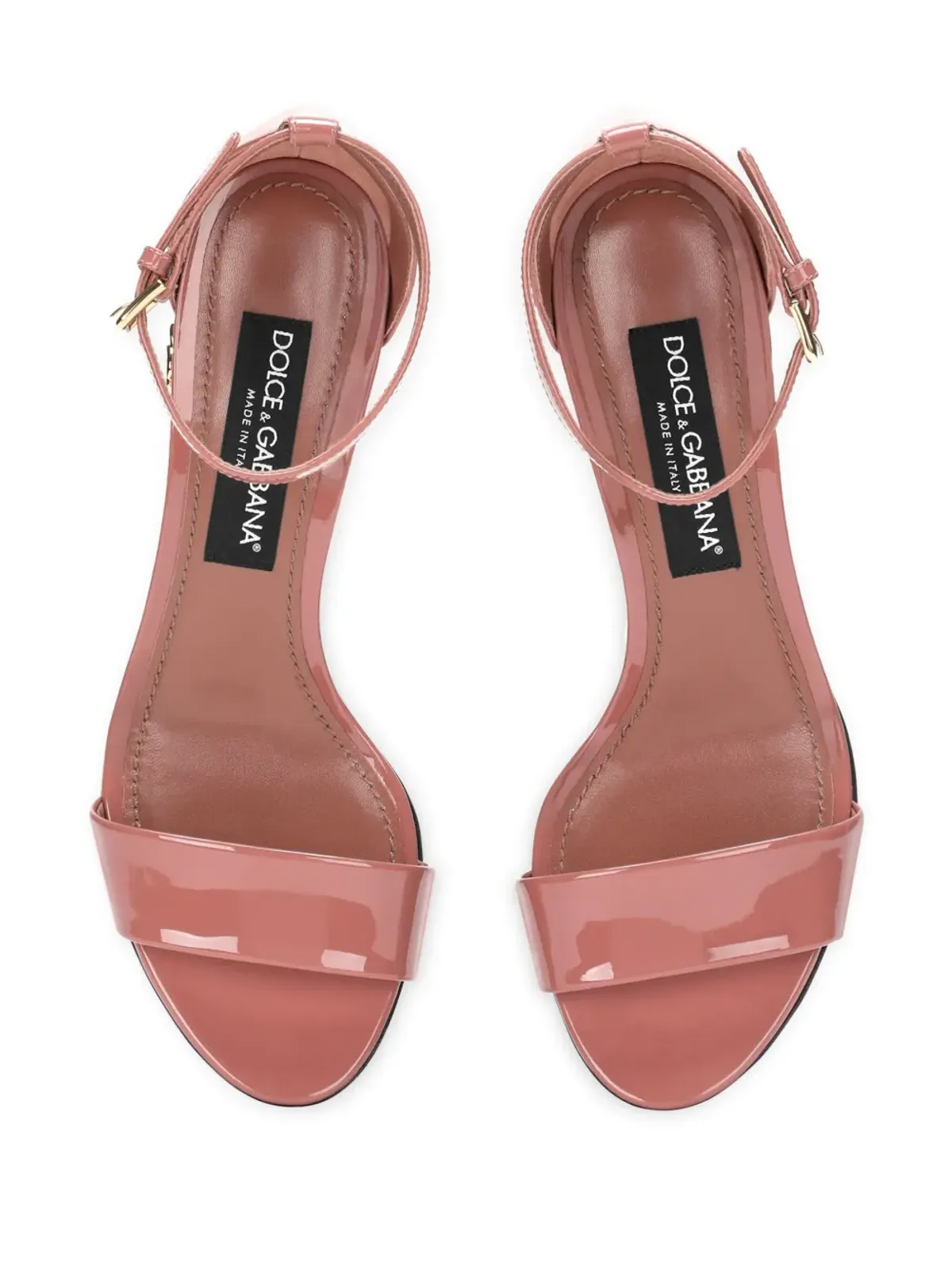 Dolce & Gabbana DG パテントレザー サンダル - ピンク - 画像4