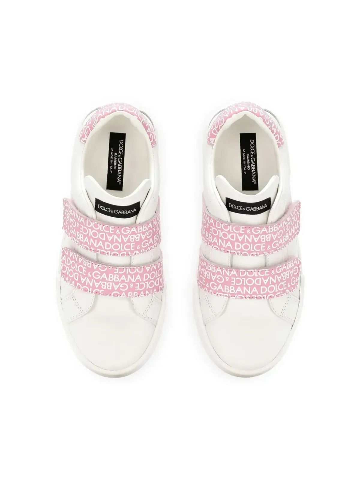 Dolce & Gabbana Kids Portofino タッチストラップスニーカー - ホワイト - 画像4