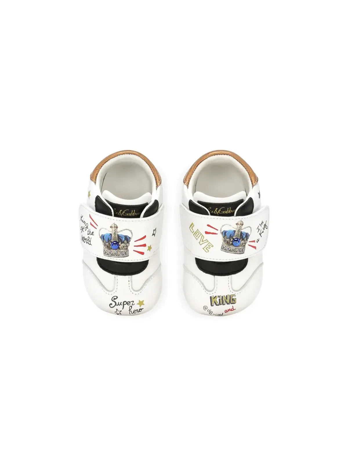 Dolce & Gabbana Kids グラフィックプリントのタッチストラップスニーカー - 画像4