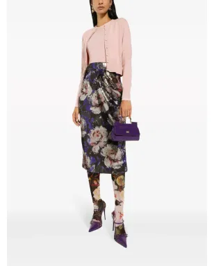Dolce & Gabbana スパンコール付きペンシルミディスカート - パープル - サムネイル2