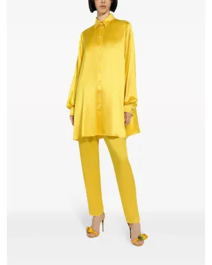 Dolce & Gabbana シルクサテンシャツ イエロー - サムネイル3