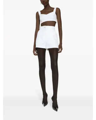 Dolce & Gabbana DG ジャカード クロップドトップ - ホワイト - サムネイル2